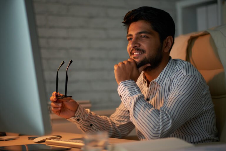 Cheerful young entrepreneur